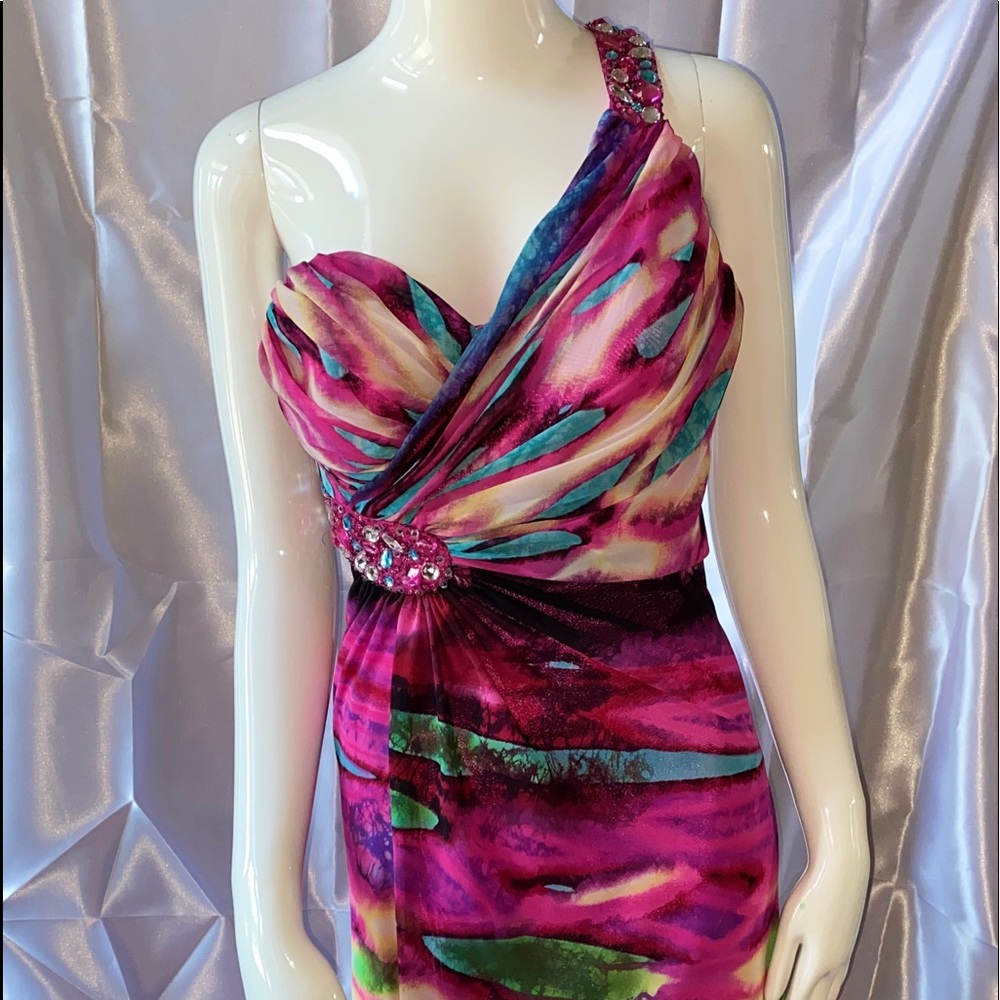 multicolored maxi dress